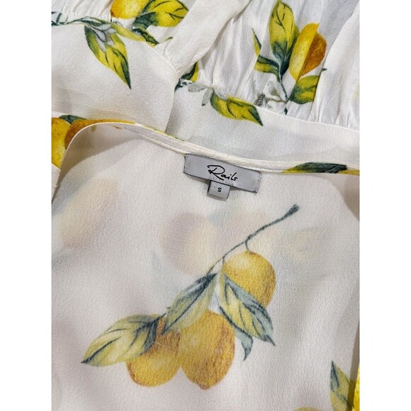 Rails Womens Dress White Lemon Madison Wrap V Neck Tank Sleeveless A Line Small - Picture 4 of 13